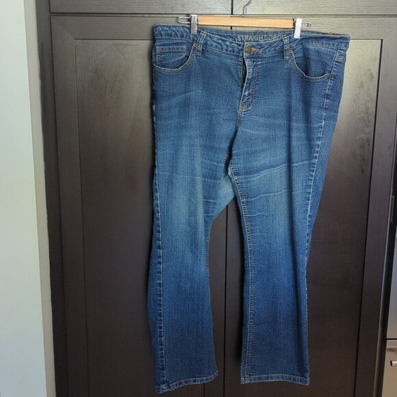 Mens George Blue Straight Leg Jeans Classic Fit Size 18 Good Condition - Picture 4 of 4